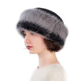 Mumcu's Leather Women's Shearling Sheepskin Fur Lined Winter Beanie Bucket Hat I Unsweaty Lining Structure Inside (Brisa, X-Large)