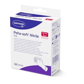 Peha-soft Nitrile Fino Powder-Free Non-Sterile Examination Gloves Size L Pack of 10