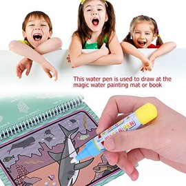 Hztyyier 2 UnidsSet Pluma de Agua mágica Doodle de Agua para bebés Pluma De Reemplazo Dibujo Pintura Plumas para Todos Los Tapetes Doodle Tableros De 