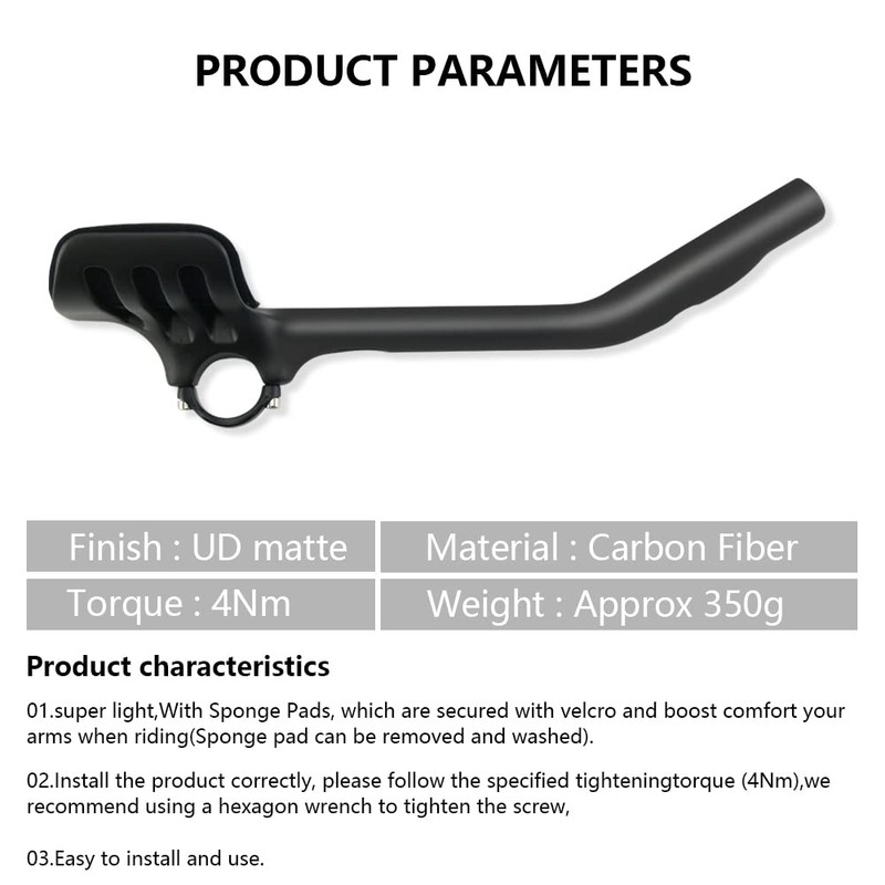 Triathlon handlebar attachment aero bar bicycle handlebar triathlon attachment aero