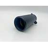 Matt Black Rolled Tip Exhaust 76mm Exit Fits 40mm -