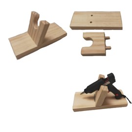 Hot Glue Gun Holder/Wood Hot Melt Glue Gun Stand/Hot Melt Glue Gun Base/Craft Room Organizer (B)
