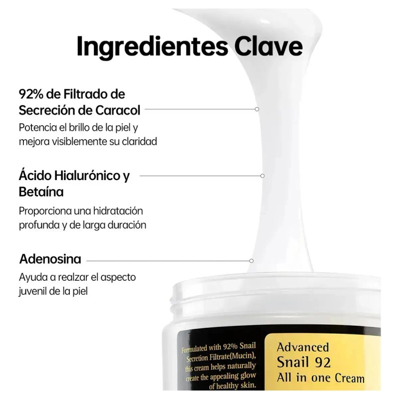 Cosrx Advanced Snail 92 Crema Facial Todo En Uno 100