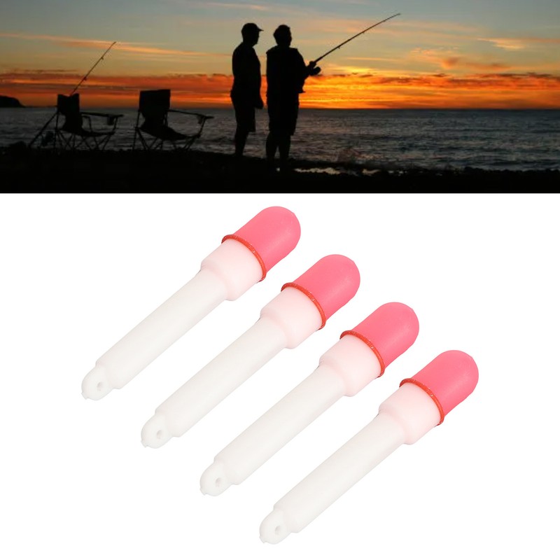 4PCS Fishing Glow Sticks High Visibility Night Fishing Float Tail