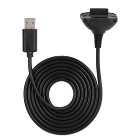 Charging Cable for 360 Controllers - 2 in 1 1.5 m Fast Charging ABS Charging Cable, Wired Charging Cable for 360 Controllers (Black)