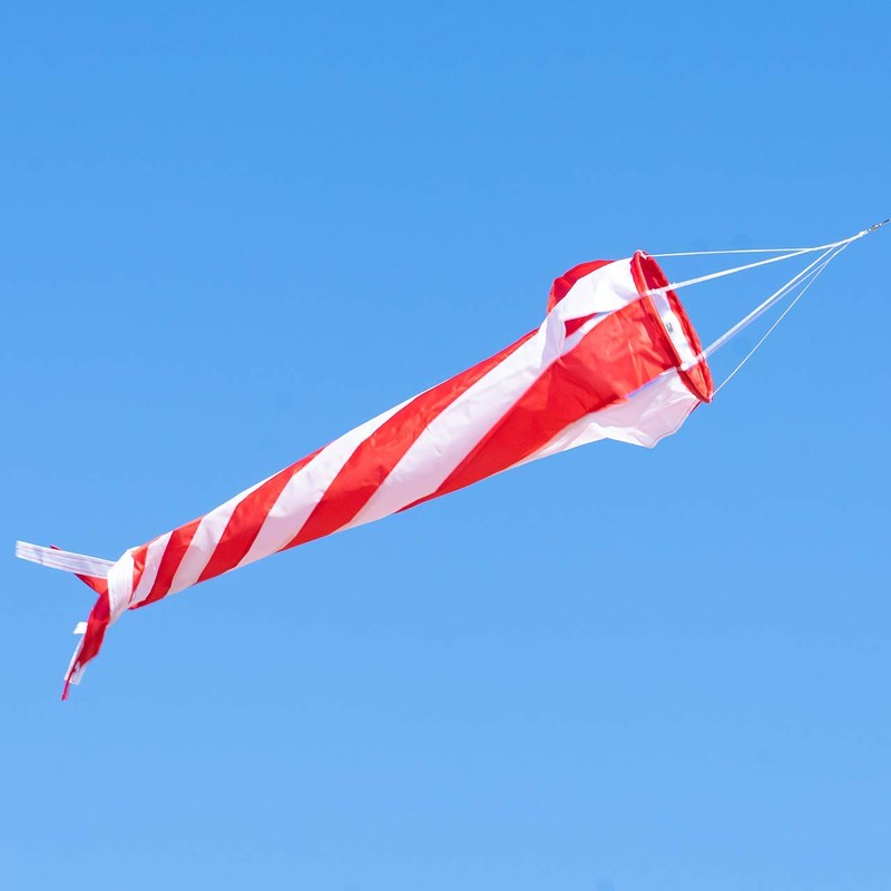 CIM Windsock Wind Turbine 90 Red / White UV-Resistant and