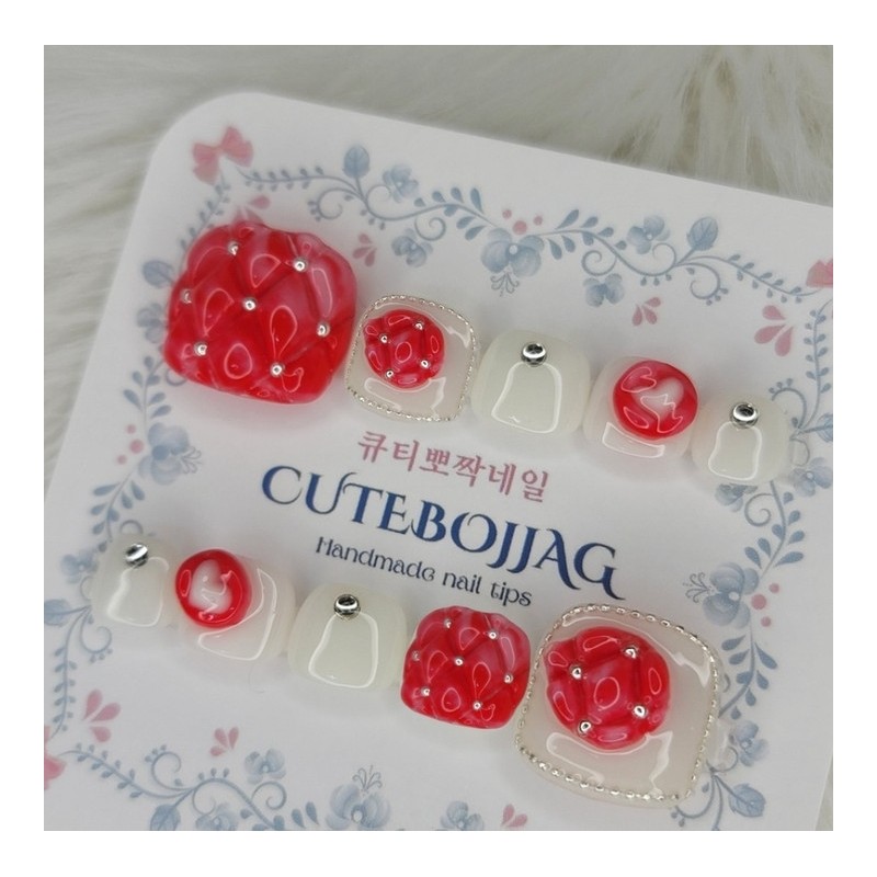 Quilting emboss handmade pedi tip - Paddy A / 퀼팅엠보