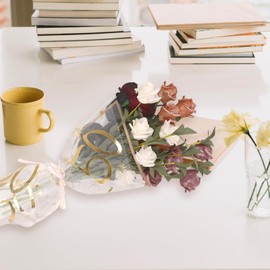 Tischdeko Geburtstag - 28cm X 10m Tischläufer Gold, 50 Geburtstag Deko für Frau Mann, Gold Tüll Hot Stamped Tischfahne Tischband Rolle für Jubiläumsfeiern und Party Events