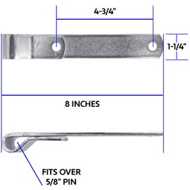 Heavy Duty Strap Hinge 8" Galvanized