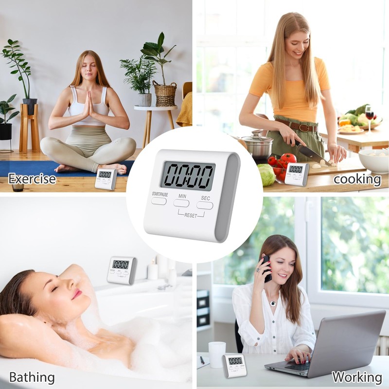 2 PCS Kitchen Timers for Cooking Digital Kitchen Timer Cooking