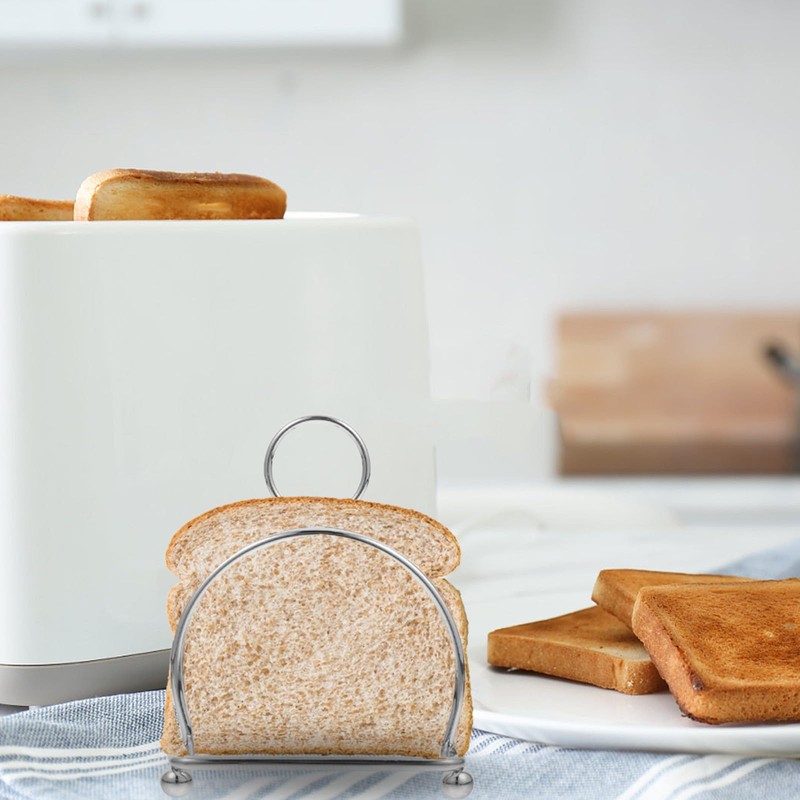 SHINEOFI Toast Display Rack Stainless Steel Bread Stand Space Saving