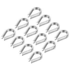 PATIKIL M2 Stainless Steel Thimble, 60 Pcs Wire Rope Thimble, 1.5mm Diameter Wire Rope Cable Rigging