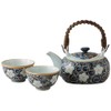 Hasami Ware 11482 Soil Bottle, Bath Cups, Set of 3,