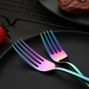 VANDBAO Rainbow Flatware Cutlery Silverware Set 20 Pieces, Stainless Steel