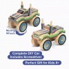 Little Jupiter DIY Wooden Monster Truck (Design 2) with Stickers