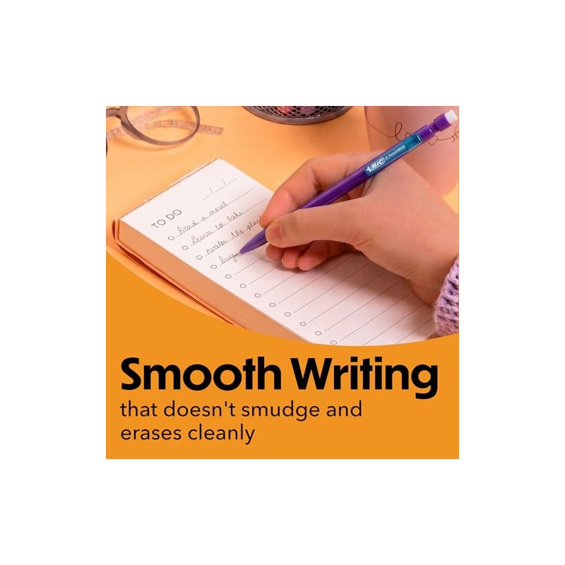 BIC Portaminas Xtra Smooth Bright Edition, Negro, 0,7 mm, 40