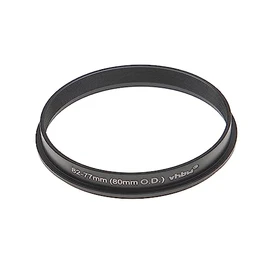 vhbw Step Up Ring Adapter from 82mm to 77mm Compatible with Matte Boxes 80mm O.D. Filter Adapter, Aluminium, Matt Black