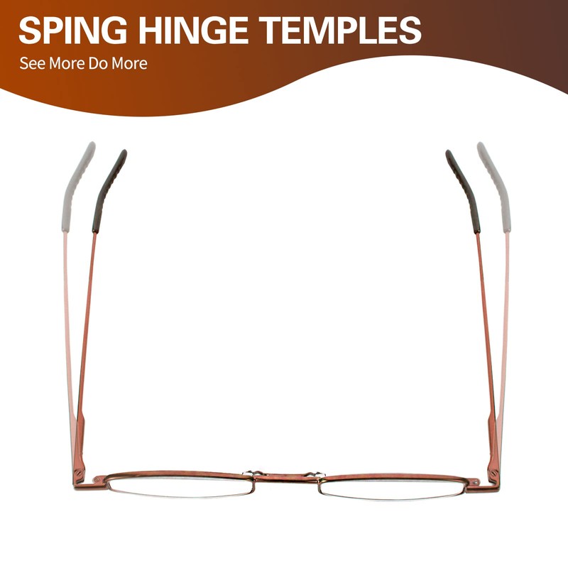 I-Mag Mini Metal Spring Hinge Reading Glasses with Slide Open