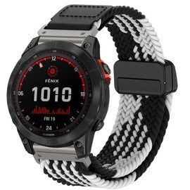 BIRDTOBR Bracelet for Fenix 6X Pro/ 6X/ 7X/ 5X/ 5X Plus, 26 mm Quick-Fit Double Magnet Adjustable Nylon Replacement Strap for Fenix 7X / 7X Pro / 7X Solar / 7X Sapphire Solar / Fenix 3 / Fenix 3 HR