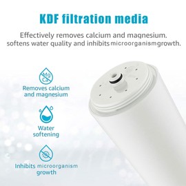 AQ-4125 Shower Water Filter, Compatible with Aquasana AQ-4125、AQ-4100、 AQ-4100NSH、 AQ-4105, with Advanced KDF Filtration Material, Filters Over 90% of Chlorine.