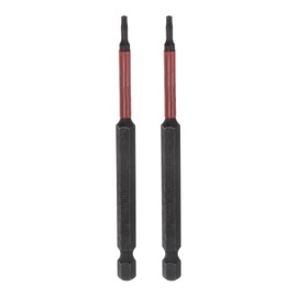HARFINGTON 2pcs T8 Impact Rated Torx Bit 1/4" Hex Shank 4" Length Magnetic Security Star Screwdriver Power Tool