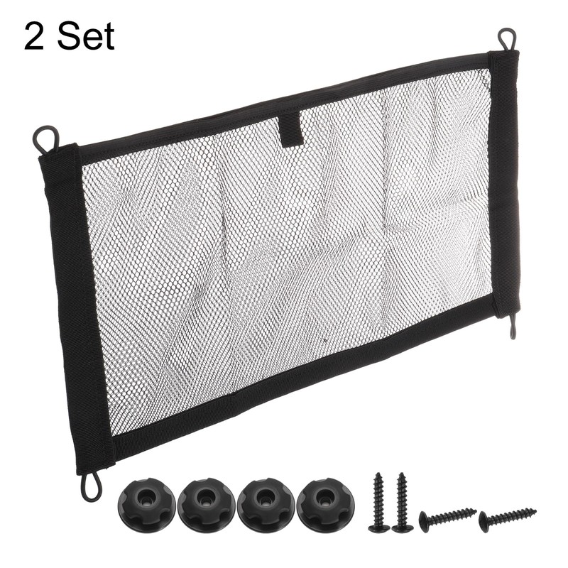 sourcing map 2pcs 2-Layer Small Cargo Net 17.7" x 9.8"