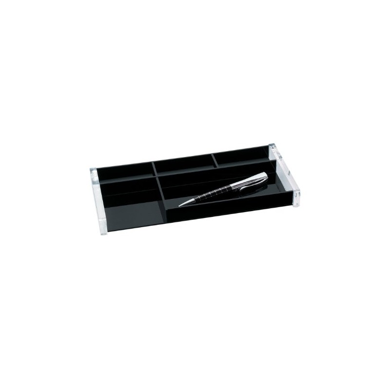 Wedo 601601 Pen Tray (Acrylic Exclusive) Crystal Clear / Black