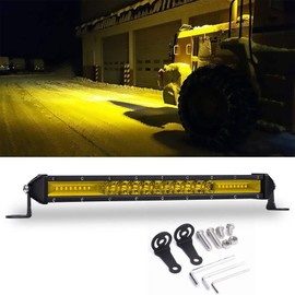10 inch Light Bar, Floodlight, High Brightness, Wide Angle, 12 V - 24 V, Dual Use, Lighting with CREE Chip, LED Work Light, Work Lamp, Tire Light, Car Width Light, Fish Light, Headlight, Waterproof,