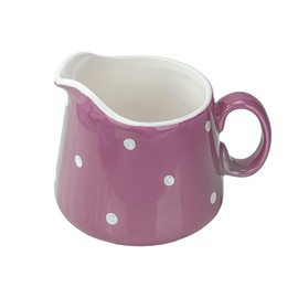 CHOOLD Polka Dot Ceramic Creamer with Handle,Coffee Milk Creamer Pitcher/Serving Pitcher/Sauce Pitcher/Milk Creamer Jug for Kitchen 8.5oz