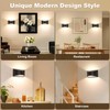 Aiilsmp 4 Pack Black Modern LED Wall Sconce Hardwired Indoor