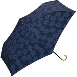 Wpc. 4750-018-002 Rain Umbrella, Folding Umbrella, Flower Lace, Mini, Navy, 19.7 inches (50 cm), Women's, For Both Sunny and Rainy Weather, Floral Pattern, Retro, Fashionable, Cute, For Commuting to