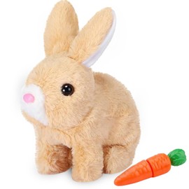 Sunshine smile Bouncing Rabbit, Bouncing Rabbit Toy, Talking Rabbit, Rabbit Cuddly Toy, Small, Makes Sounds and Whose Ears and Nose Move