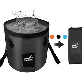 Esthesia Collapsible Bucket, 5 Gallon Bucket Multifunctional Portable Collapsible Wash Basin Folding Bucket Water Container Fishing Bucket for Travelling Camping Hiking Fishing Gardening