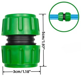Hose Repair Connector Extender, Garden Hose Repair Connector, Used to Connect 1/2-Inch Garden Hoses, Quickly Fix Extension Connectors, and Quickly Repair Damaged and Leaking Hoses (Green)