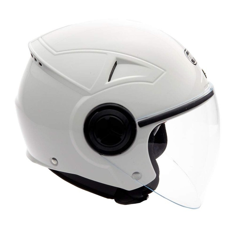 MMG Helmets Open Face Pilot Style Integrated Flip Up Visor