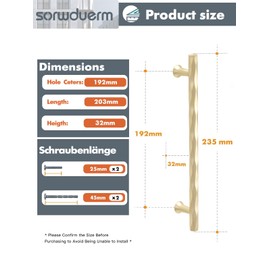 SORWDUERM Brushed Gold Cabinet Pulls 2 Pack 192mm Hole Center Kitchen Cupboard Handles Decorative Kitchen Drawer Dresser Cupboard Bathroom Vanity Cabinet Hardware Rhombus