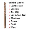 VALYRIANTOOL 5PCS 1/8" M35 Cobalt Left Hand Drill Bits Set