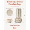 Sweese Porcelain Espresso Cups Set, 2.5 oz, Stackable with Saucers