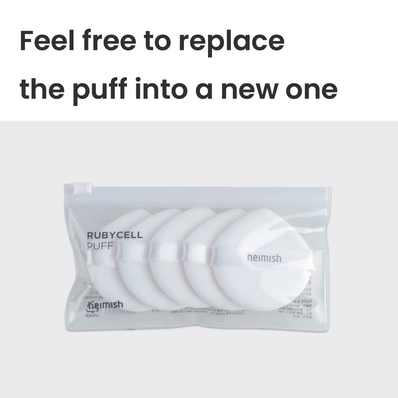 Heimish Artless Rubycell Puff 5 pcs, Soft Cushion Puff, Foundation