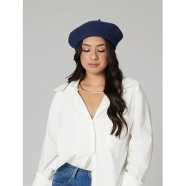 San Diego Hat Company Women's Wool Beret, Navy
