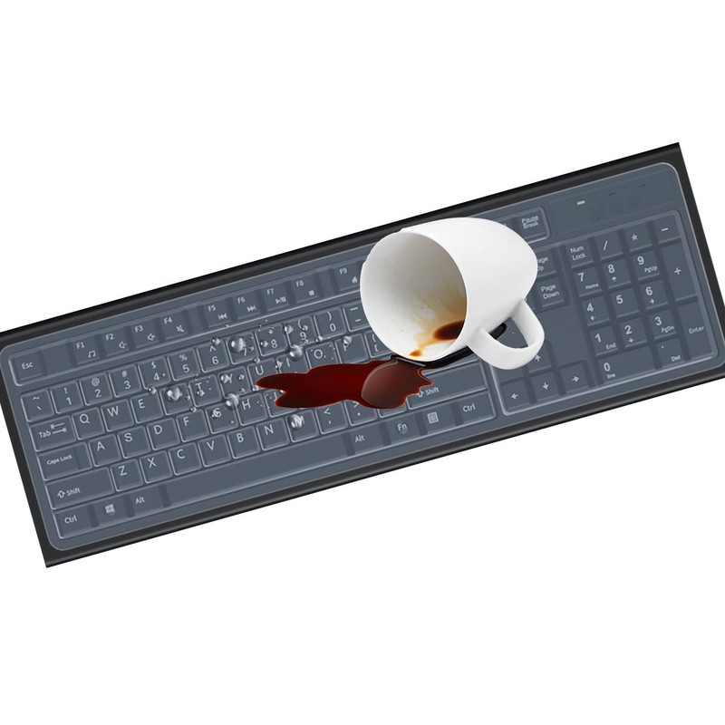 (2 Pack) Universal Clear Anti-Dust Keyboard Skin Protector Cover for