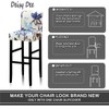 Deisy Dee Stretch Slipcovers Chair Cover for Counter Height Side