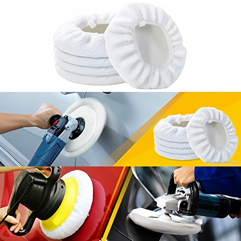 5 Pcs 10 INCH Polisher Polish Pad Polishing Buffling Car