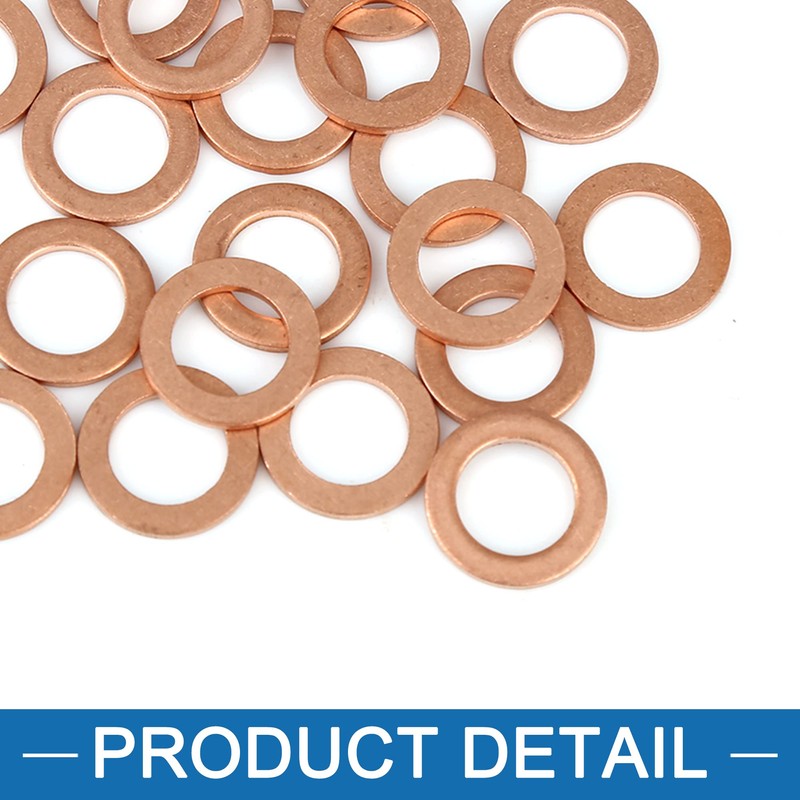 A ABSOPRO Pack of 20 Copper Washers Replacement 10 x