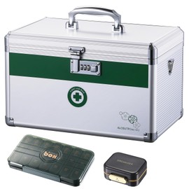 Medication Lock Box with Combination Lock, 12 x7.6 x7.8 inches - Medium, Medical Box Organizer