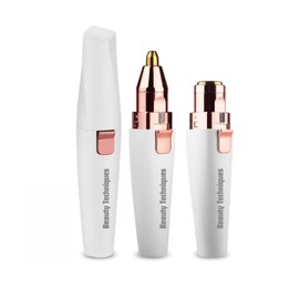 Beauty Techniques 2 in 1 Facial Hair Flawless Removal Device – Electric Trimmer for Women & Men | Portable Hair Remover for Upper Lip, Chin, Eyebrow, Nose, Bikini Line, Legs