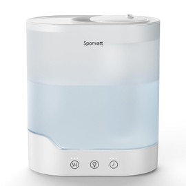 Sponvatt Humidifiers for Bedroom Home,2.5L Top Fill Cool Mist Air Humidifier for Large Room Baby Nursery,Quiet Ultrasonic,With Oil Diffuser and Nightlight,for Plants,Office,Easy to Clean,Auto Shut-Off