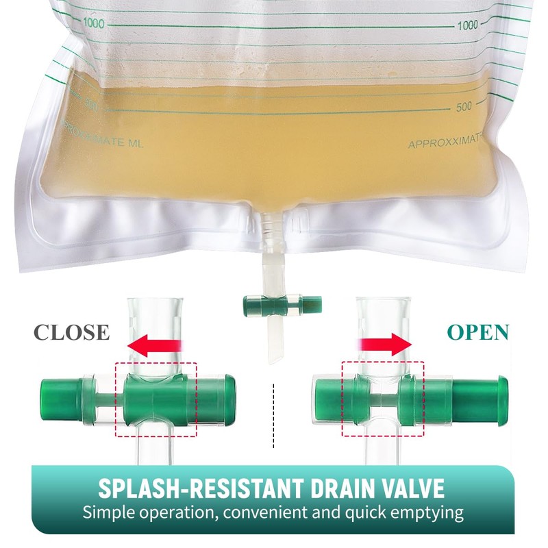 Xiaozhifu Urinbeutel 3000ml, 5 PSC Urinbeutel Beinbeutel, Urindrainagebeutel mit schlauch,