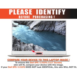Decalrus - Protective Decal for Dell XPS 13 9370 (13.3" Screen) Laptop Black Carbon Fiber Skin case Cover wrap CFdellXPS13_9370Black