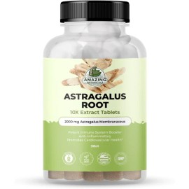 Amazing Botanicals Astragalus Extract Tablets 2000mg 10X 70% Polysaccharide